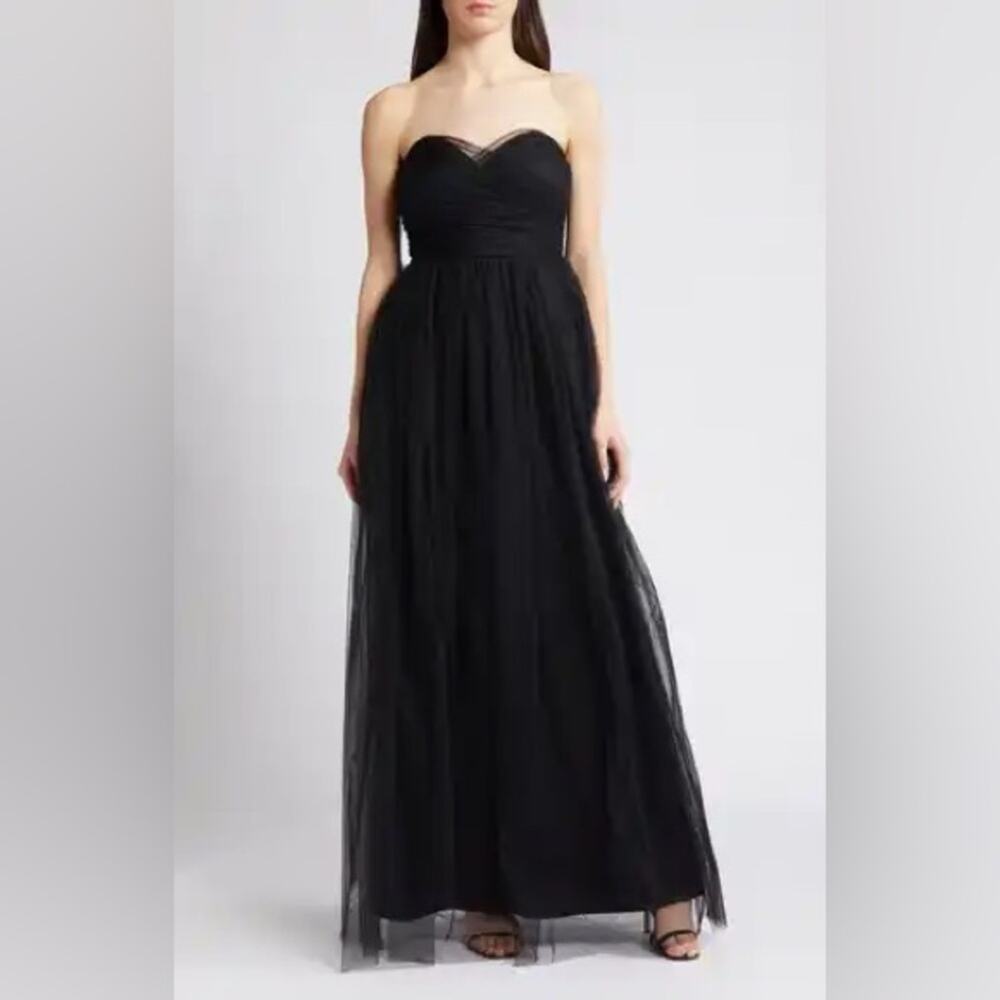 Chelsea 28 Nordstrom Tulle Strapless Black Wednesday Adam’s gown large